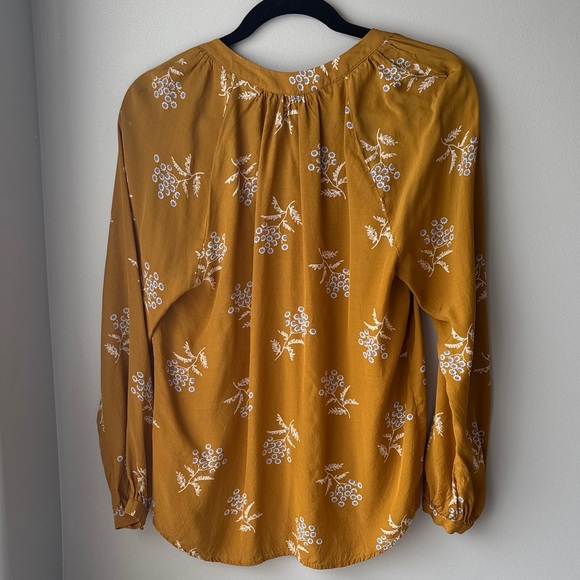 Boden Mustard Floral Blouse - Picture 3 of 4